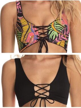 Maaji
Hat Black Dazzling 4-Way Bikini Top - Women's size S small New w tags